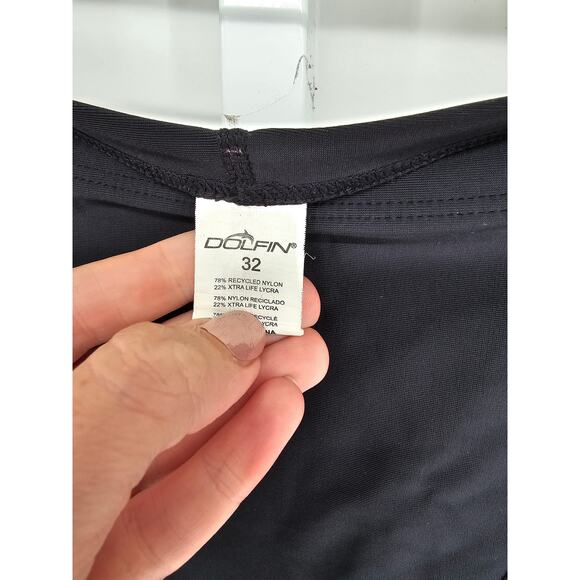 Dolfin Mens Sz 32 Jammer Swimsuit Swim Trunks Black w/ Pink Sides - Picture 3 of 4